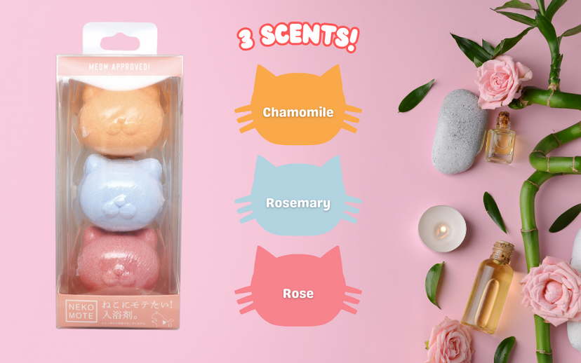 NekoMote Bath Ball Gift Set - Happy Display